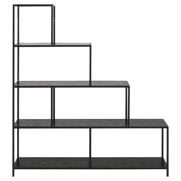 Regał schodkowy Seaford czarny - ACTONA